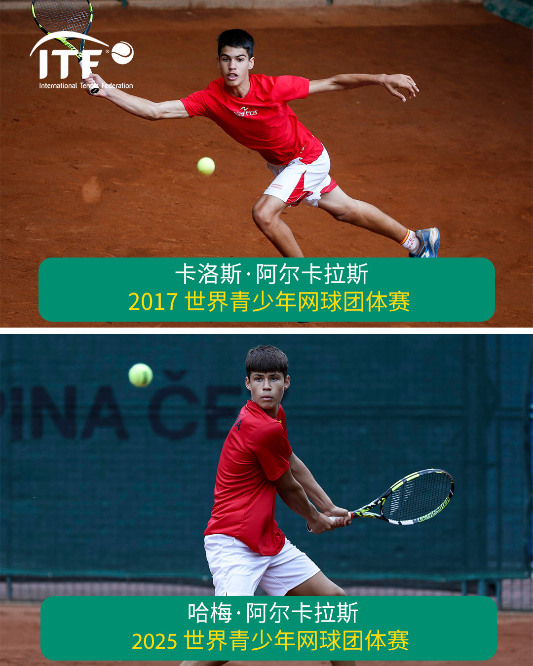 追随哥哥的脚步👣卡洛斯·阿尔卡拉斯的弟弟哈梅·阿尔卡拉斯亮相普罗斯捷约夫举办的