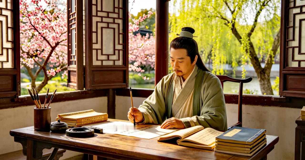 上联：老去吟诗聊遣兴，
下联：闲来作画自舒心。
简析：上下联暮年闲居的意境呼应，