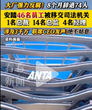 #安踏8个月查处120人涉腐#【#民企反腐不是家事是国事#】民营企业也要反腐？据