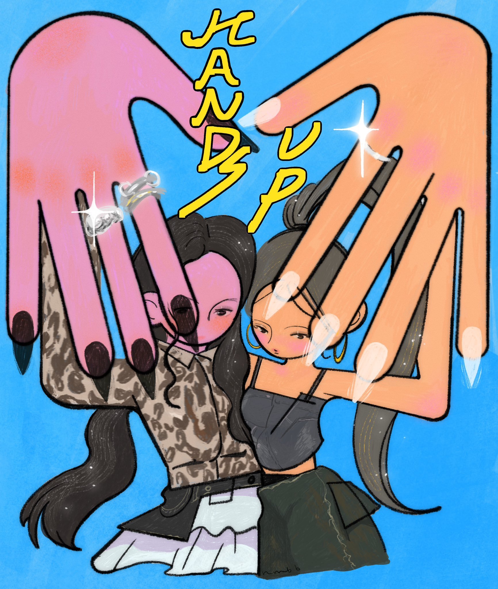 FanartHANDS UP💅✨🖤🤍cr.Minmin_042599 ​​