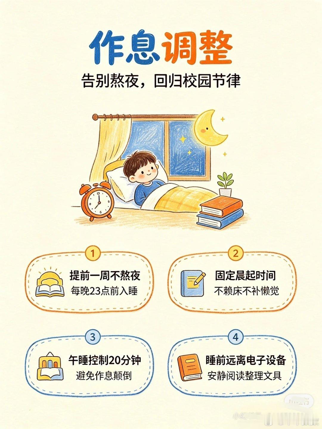 开学收心指南六大要点，轻松进入新学期 给开学支个招 在微博过暑假 ​​​