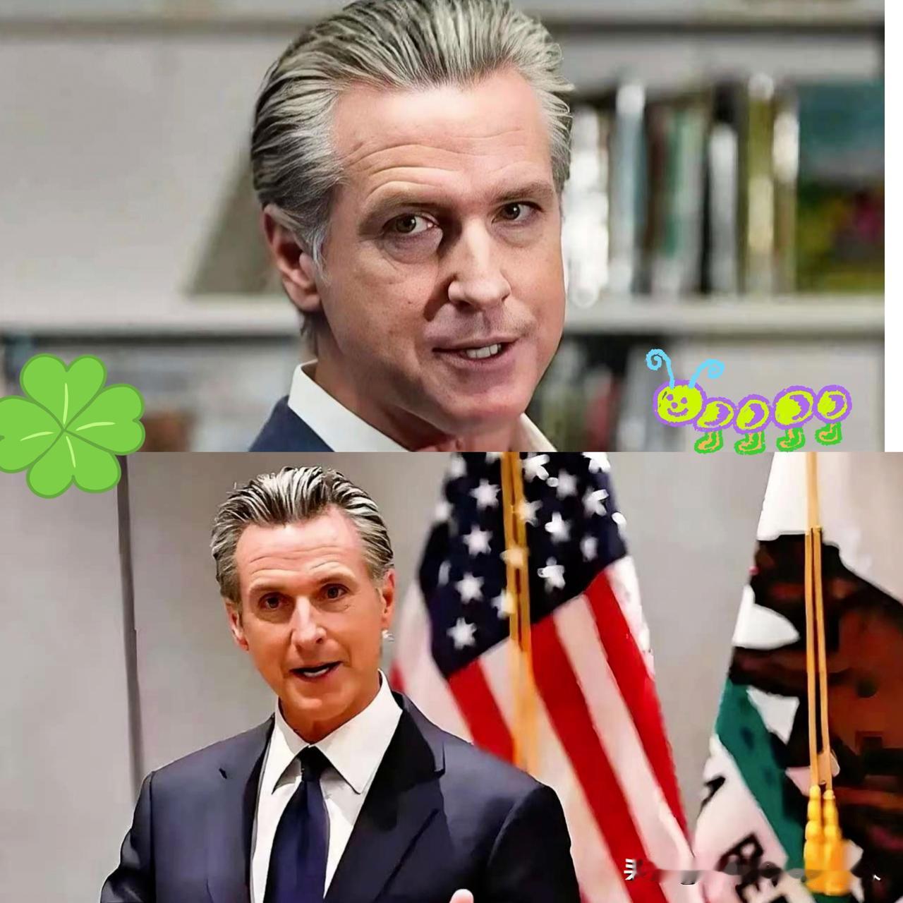 刷到个新闻，差点没笑出声。
关税战还没打，美国内先炸了！

加州州长纽森的一波操