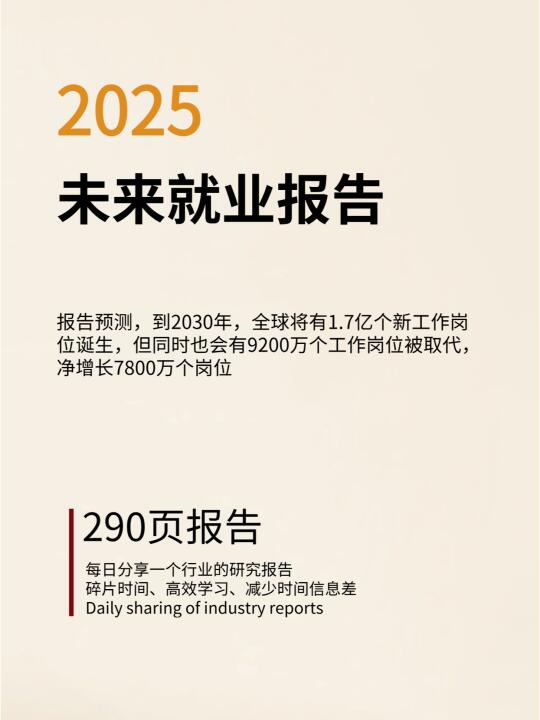 2025年未来就业报告 | 18页报告
