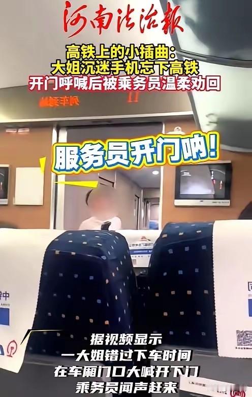 “无理取闹！”近日报道，安徽，女子坐高铁因一直玩手机，坐过站了。谁料，突然冲到门