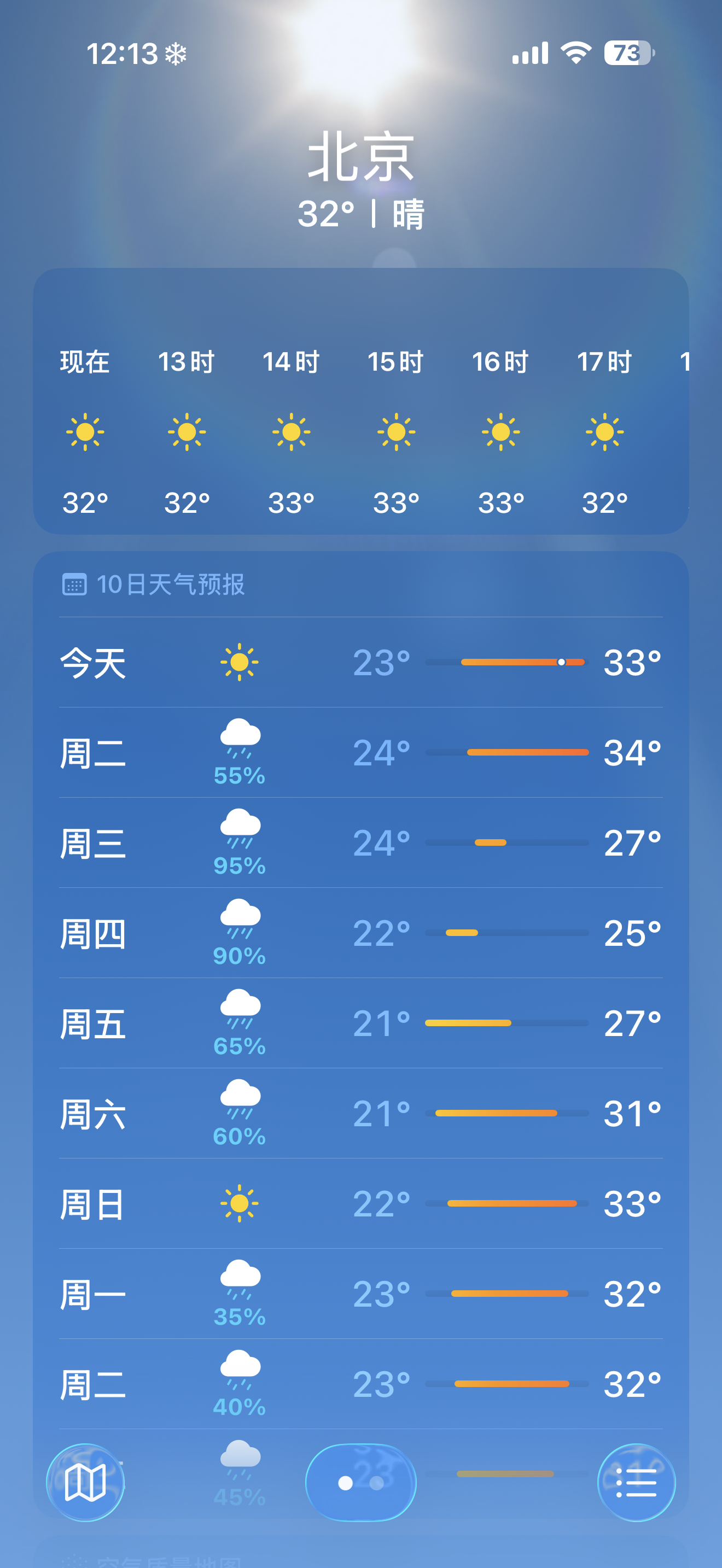 明天开始又要下雨了，好像还是大暴雨，哪也不去了，老实的家里蹲～ 