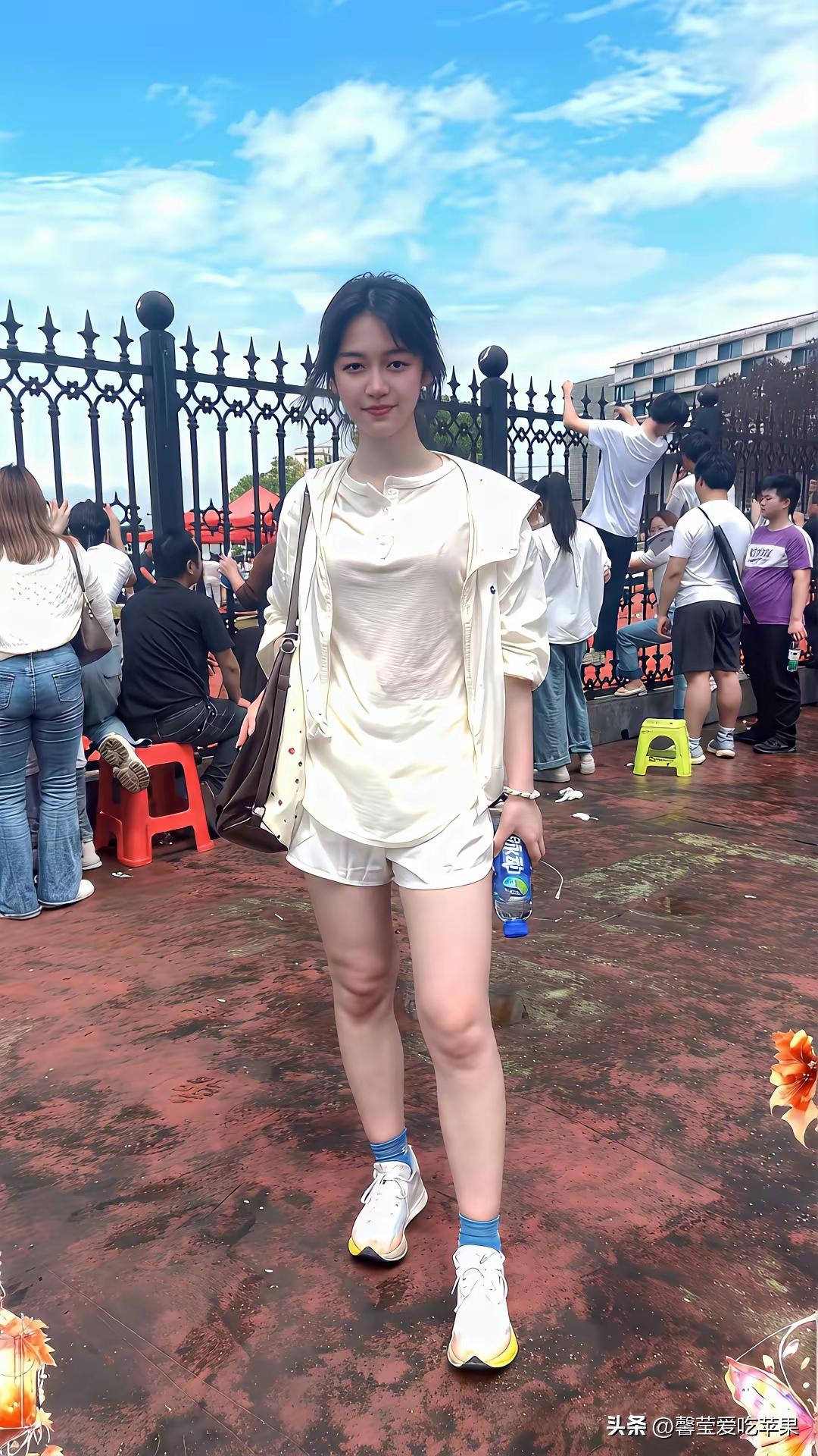 看这清纯的眼神，
就知道还是个黄花大闺女。
稀缺品种……