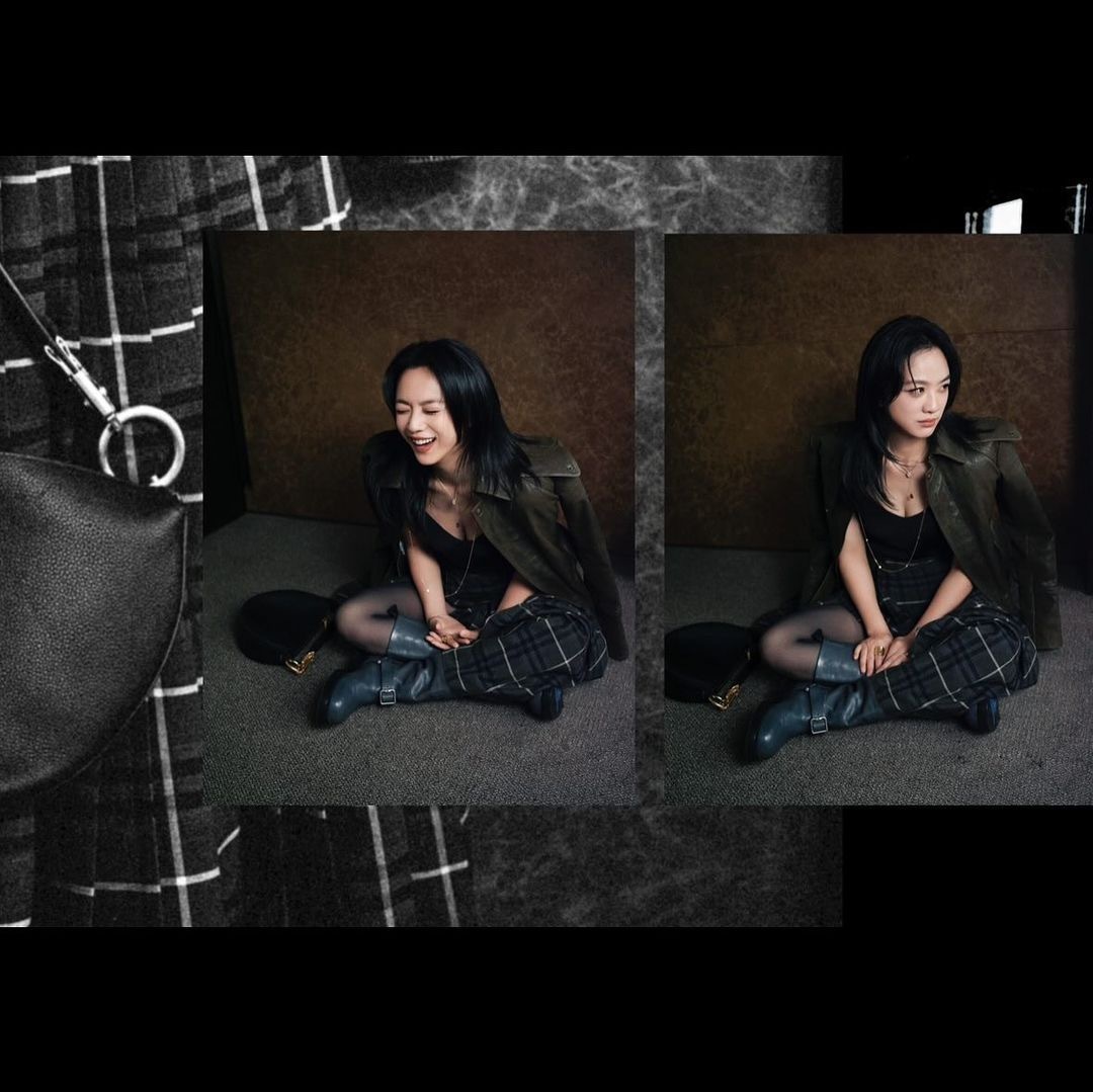 汤唯   in   Burberry一组松弛而随性的记录 ，来自今日亮相品牌线下