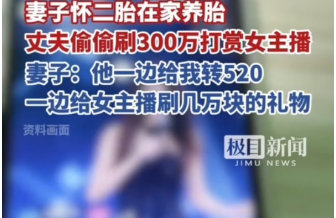 二胎妈妈挺着大肚子查账，发现老公一年打赏女主播三百多万，公司被诉家底掏空 