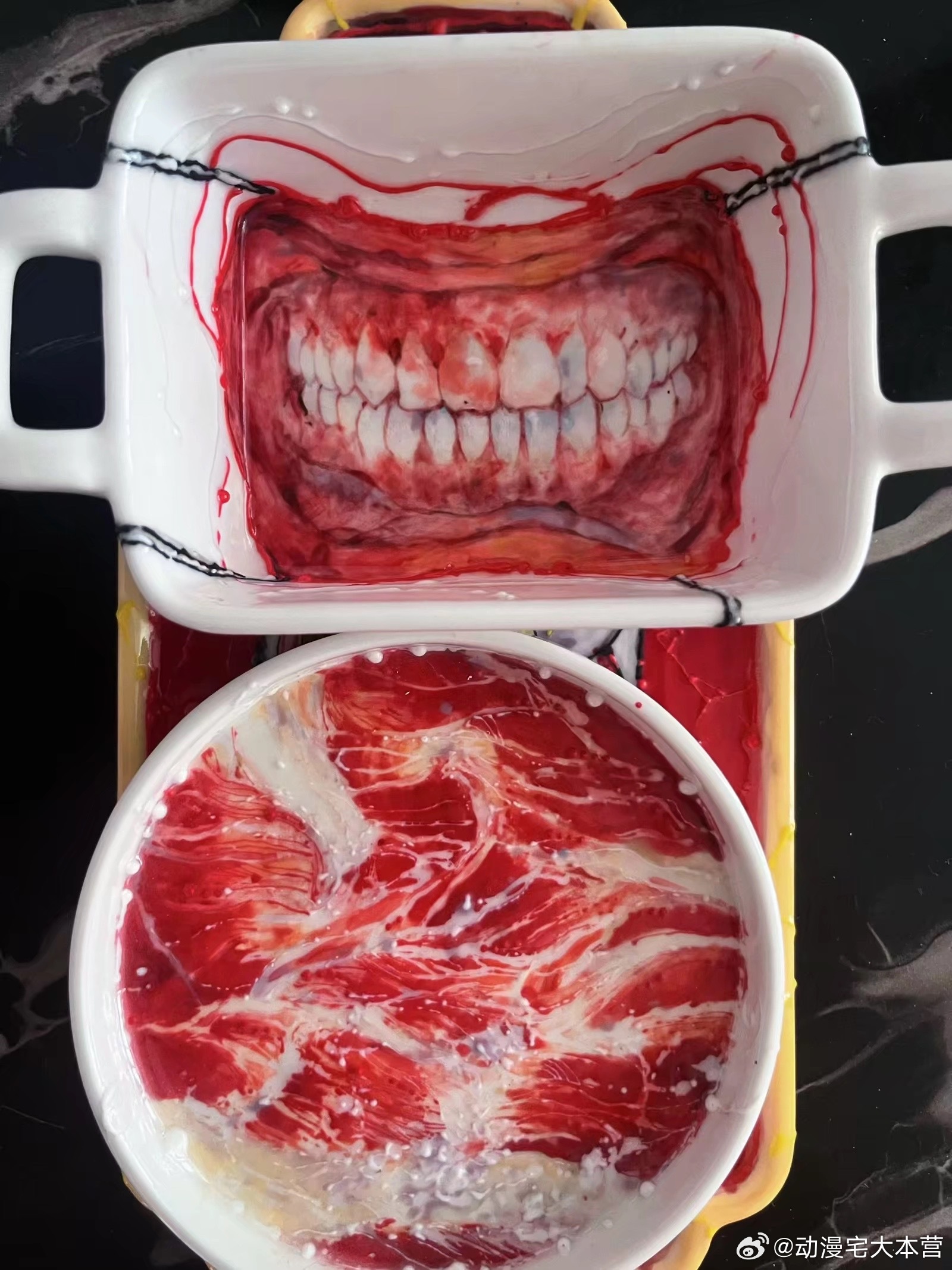 人家景德镇画的盘子烧好了 ​​​