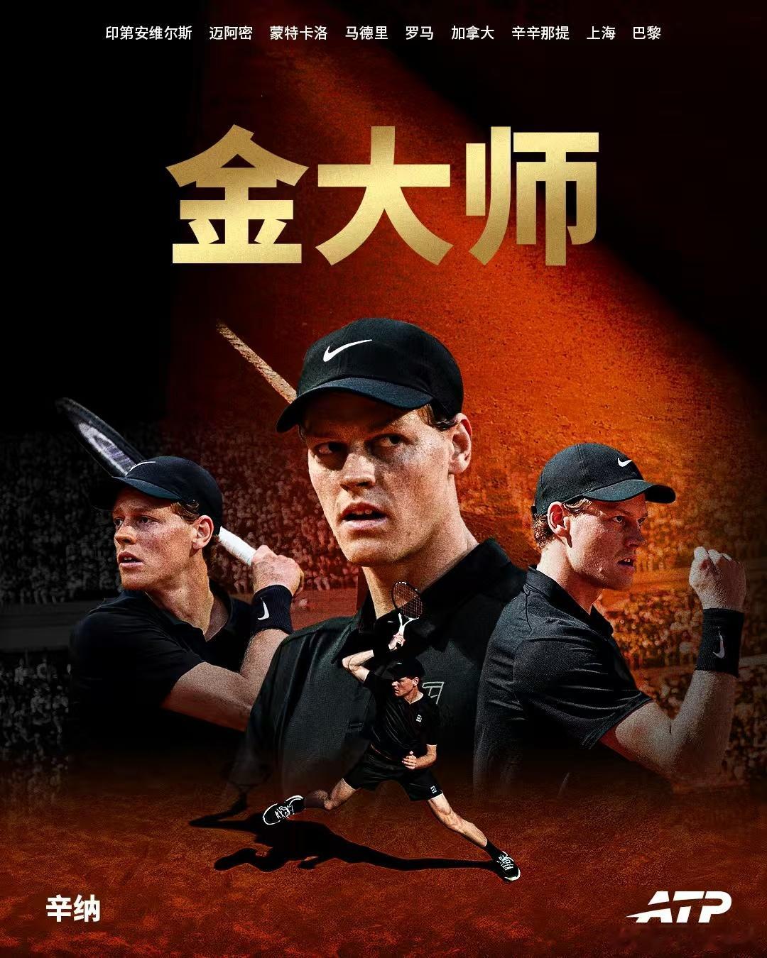 一步一印记在永恒之城完成版图恭喜首夺罗马大师赛，达成“金大师”成就👏网来不息A