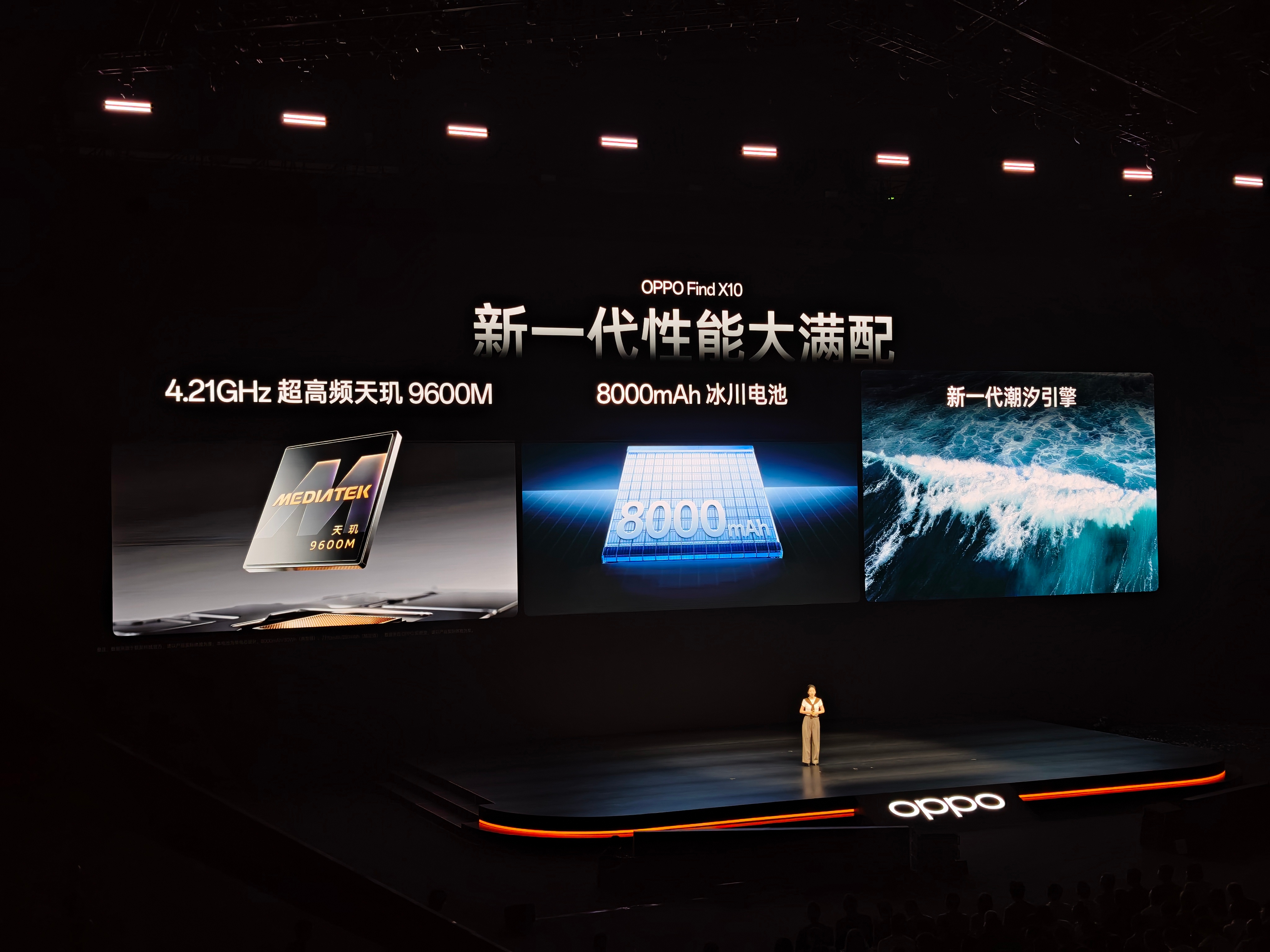 一张图看完 Find X10 标准版的影像部分处理器部分采用天玑 9600M ，