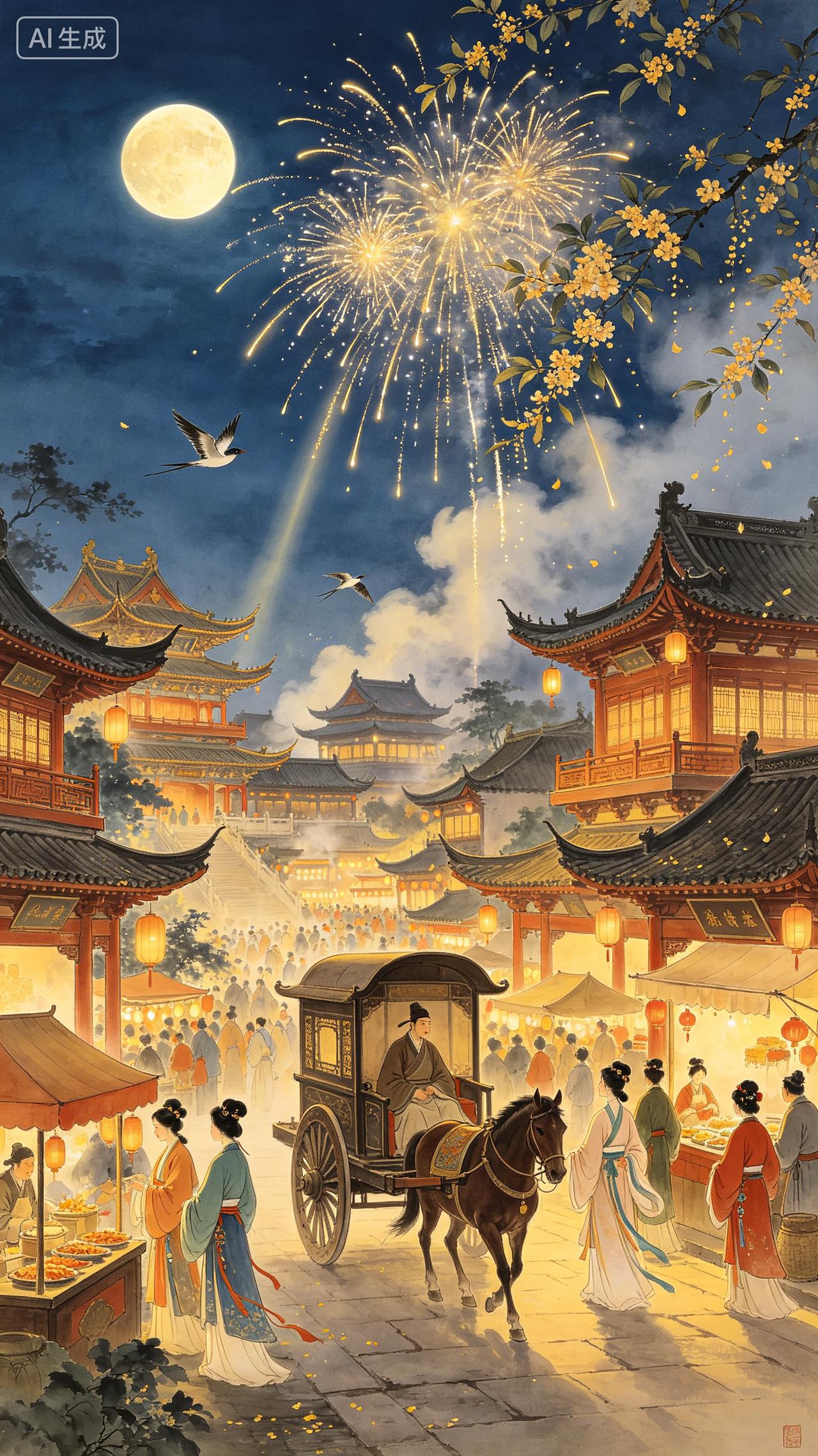 今朝水浒诵西游
解析：这是流传最广、公认最工整的经典下联，上下联手把手四大古典名