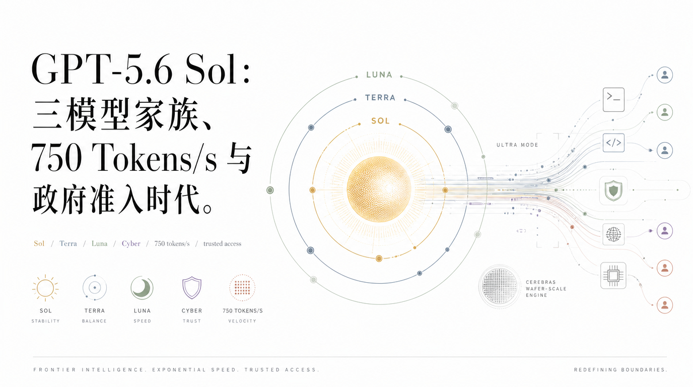 GPT-5.6 Sol 来了：三模型家族、750 tokens/s、政府审查准入