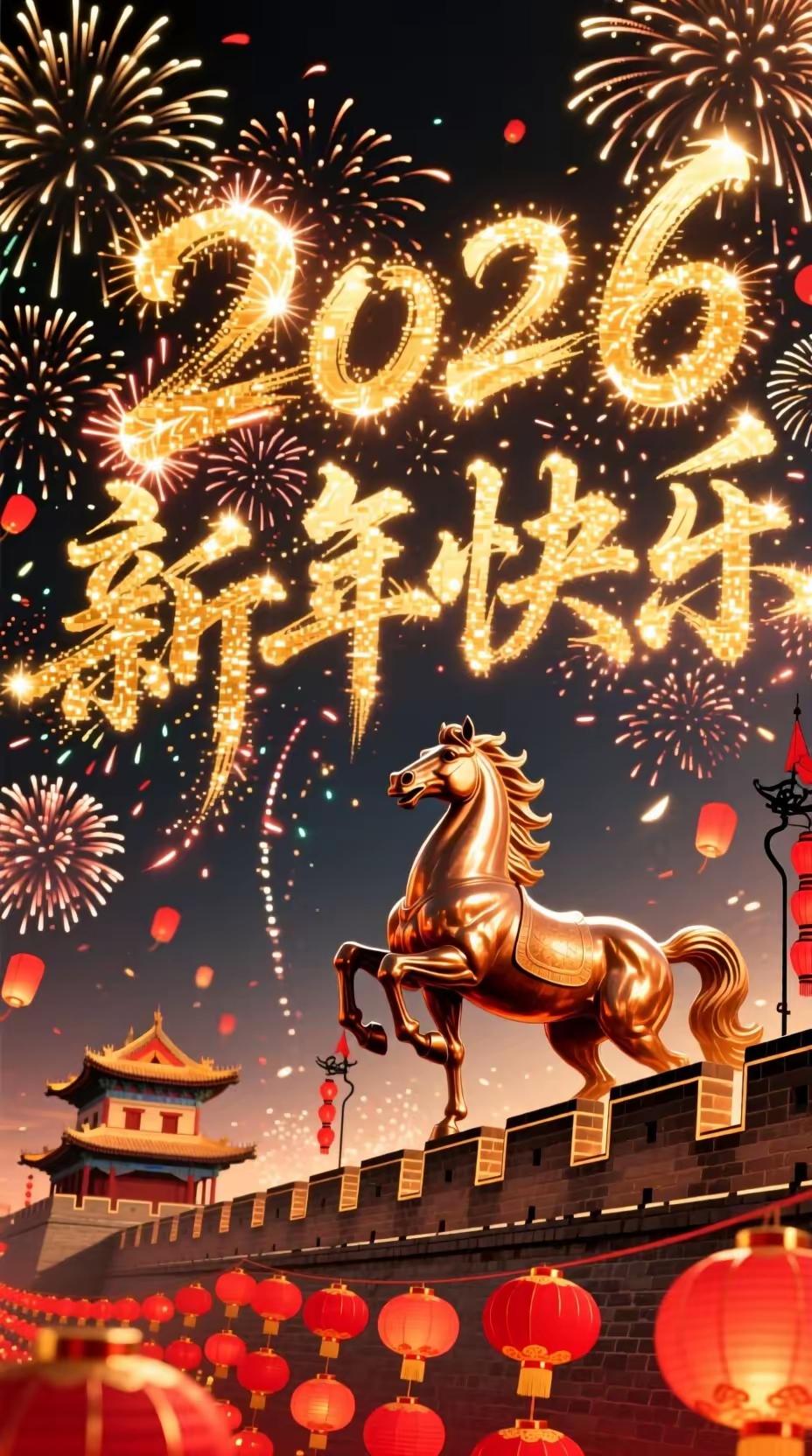 2026新年快乐，金马奔腾，心想事成[比心][比心]