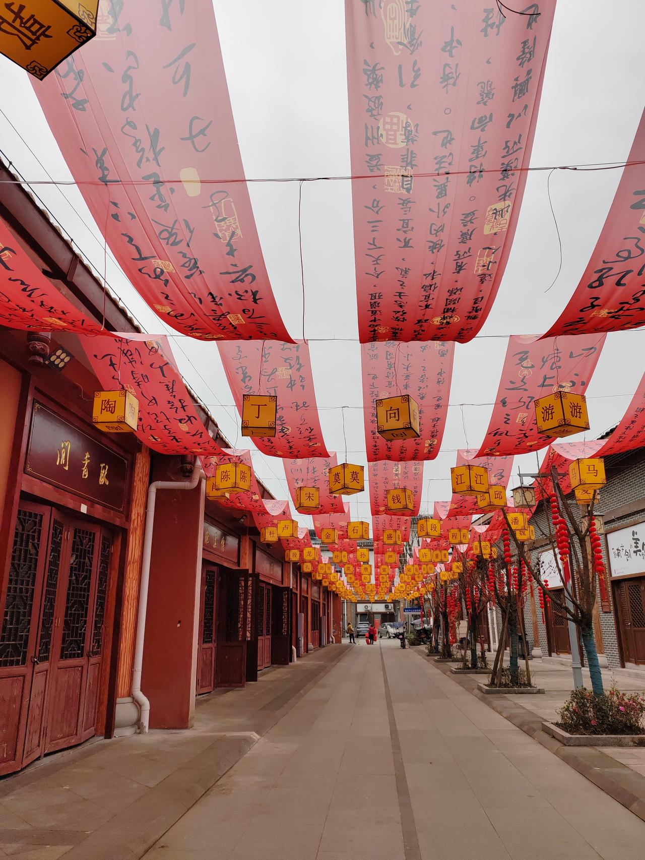 要过年了，红灯笼悄然挂满枝头檐角，像早开的花。暖光一团团亮起，把风声也烘得软了。