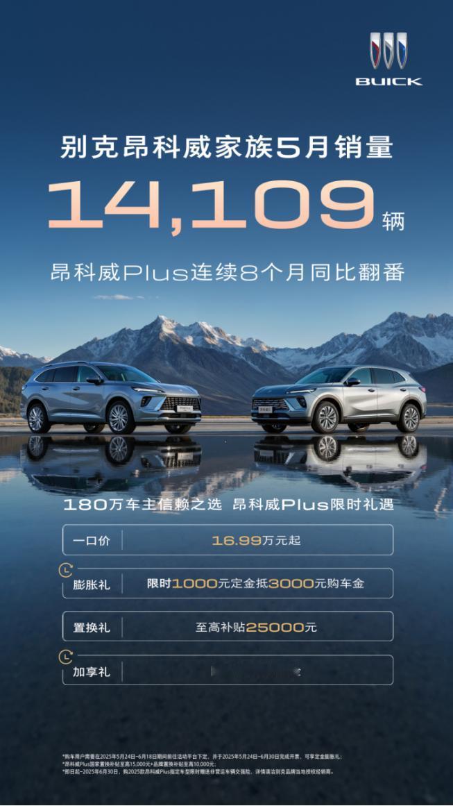 五月销量破万，昂科威家族180万台整车下线背后的爆款逻辑
 
昂科威家族的销量迎