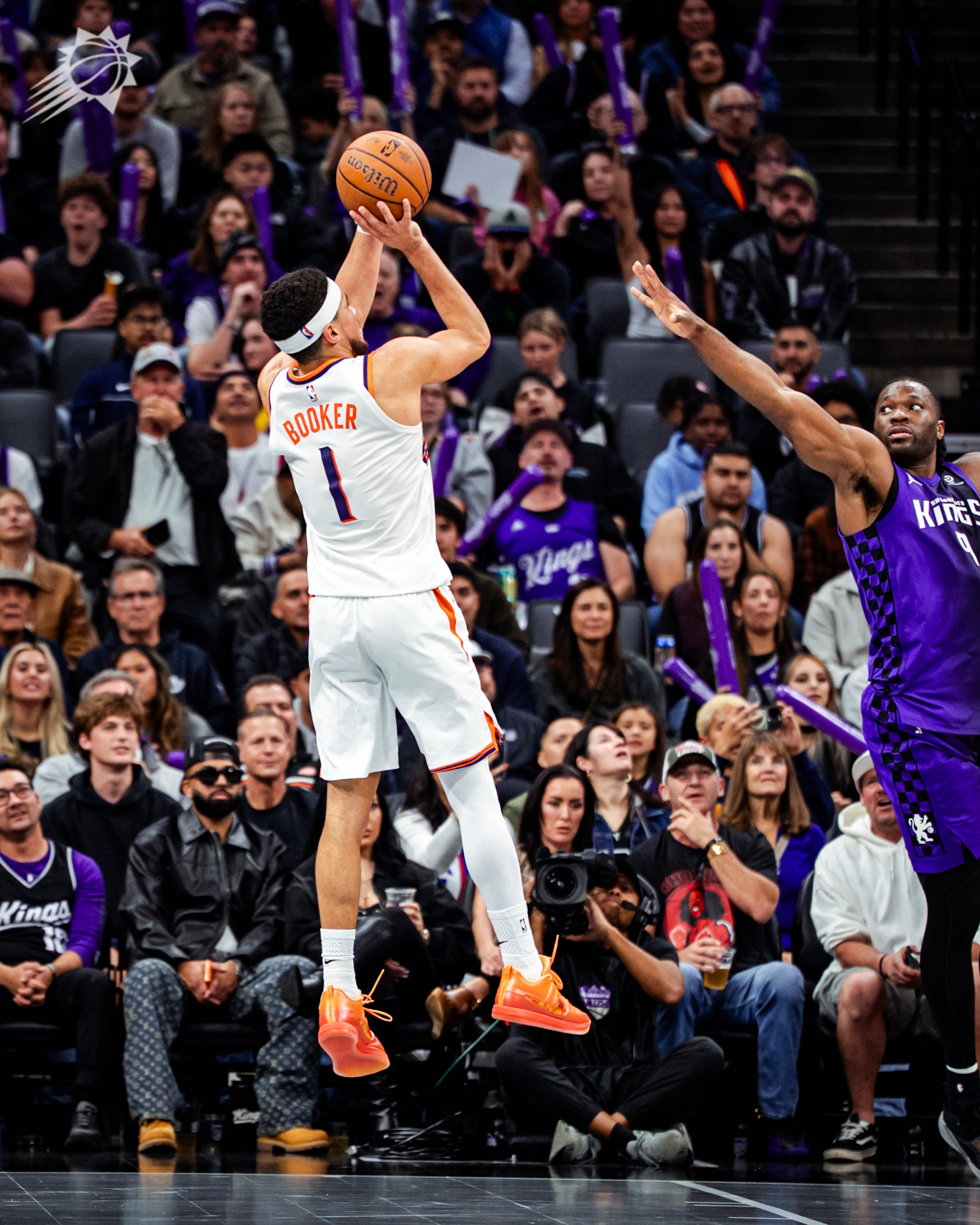 军训！布克小打大突破后撤步打板命中🎯菲尼克斯太阳旭日东升太阳vs国王