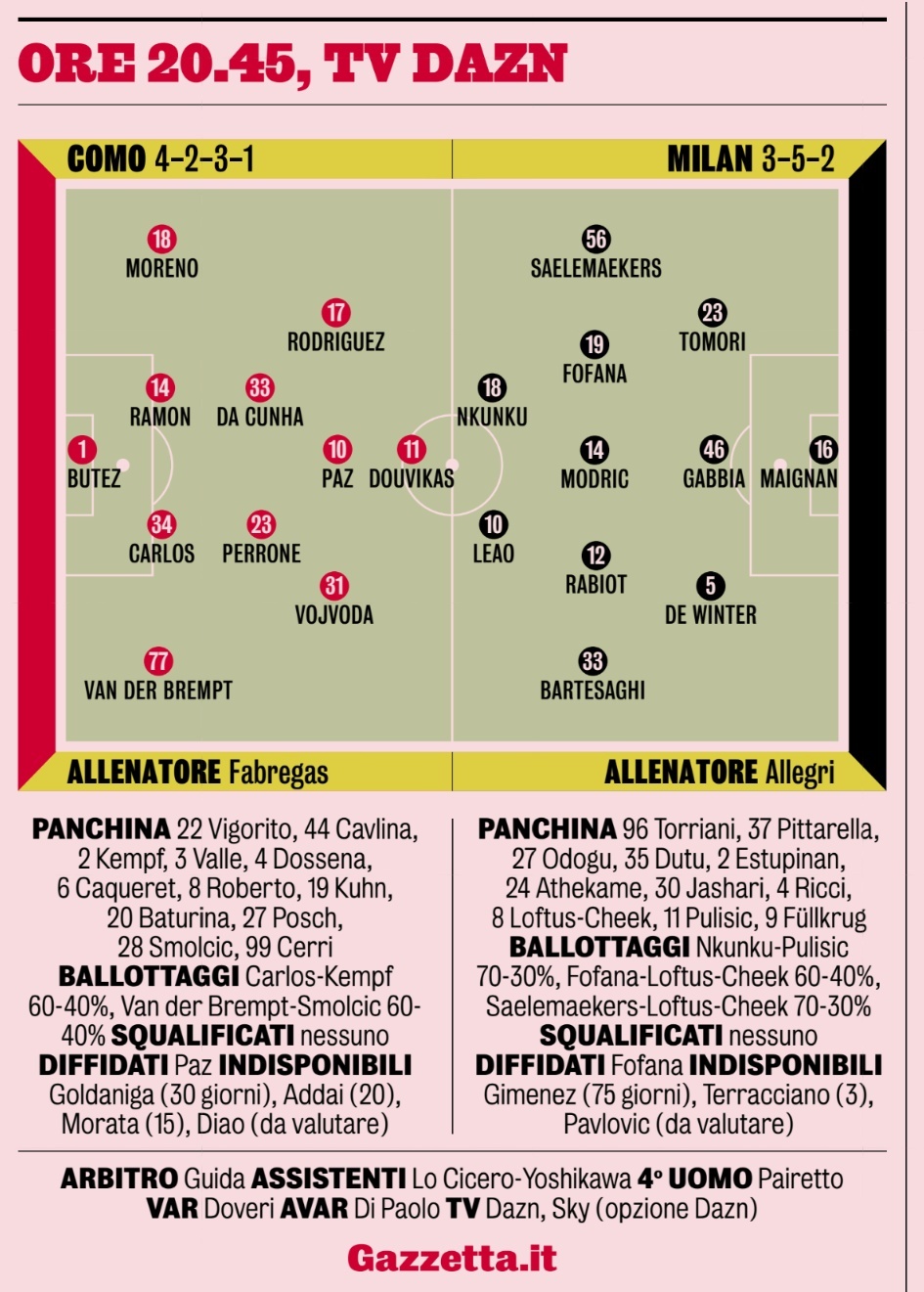 【米体】该媒体更新了2025-26赛季意甲联赛 第16轮补赛 -🔴⚫️米兰客场