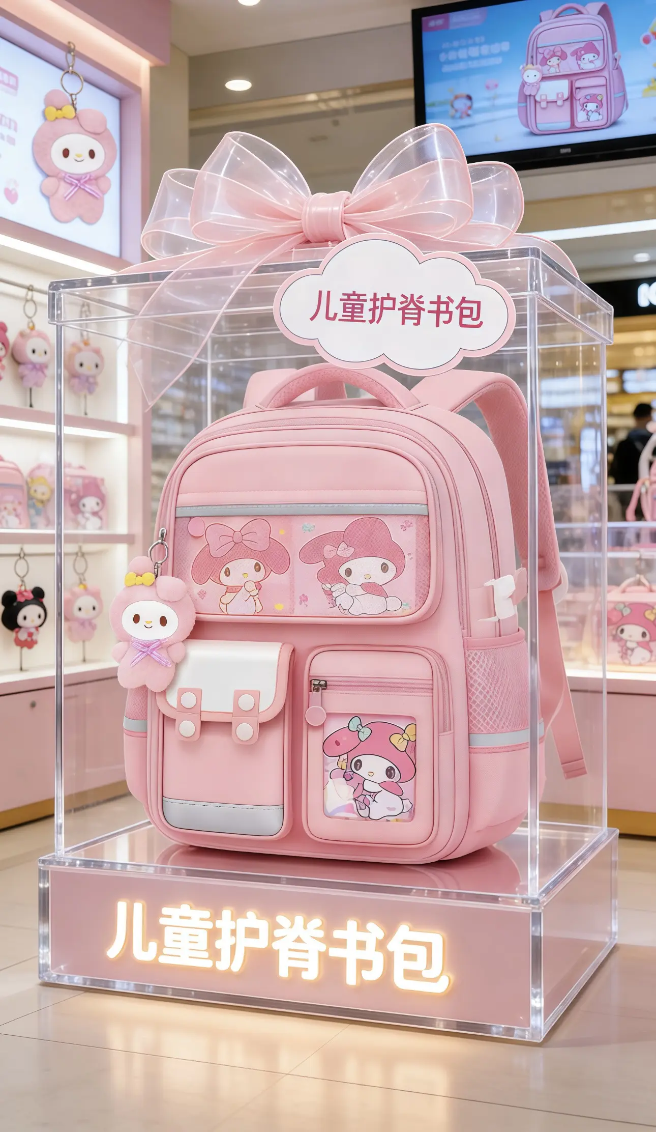 新款小学生书包来啦～容量大还轻便减负~上学背超合适