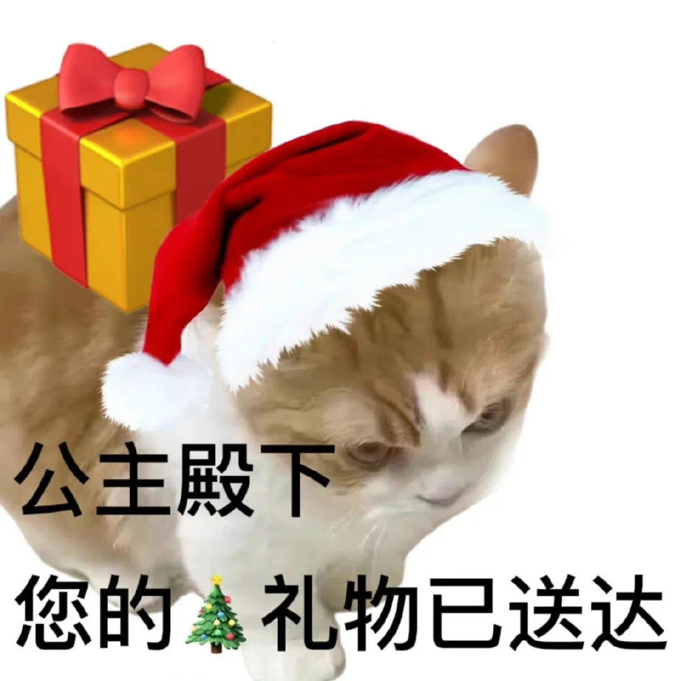 提前祝家人们圣诞快乐！没什么送给大家的，给大家送一组圣诞猫猫表情包叭[比耶] ​