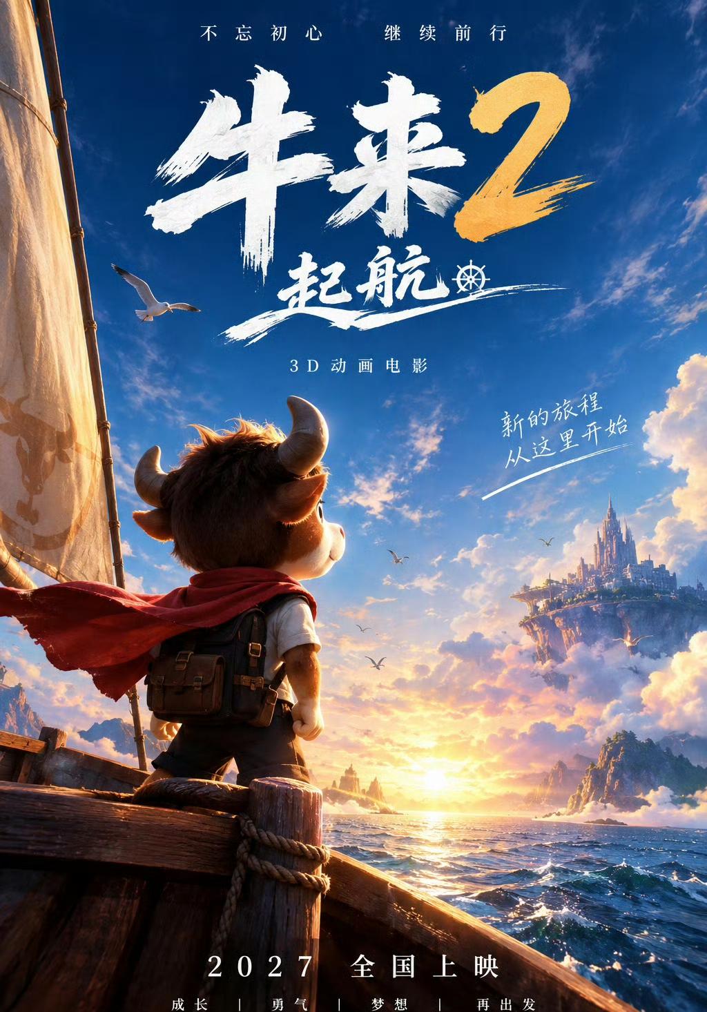 电影《牛来2》真的要来了，
都赚几千万了母子俩还不够花呀，大可不必来整第二部，牛