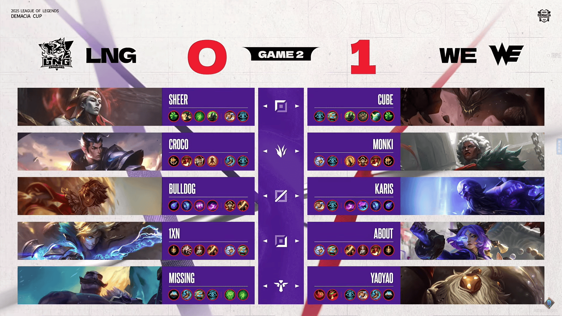 LNG 1-1 WE：sheer亚恒决胜团双杀锁定胜局，LNG扳平比分