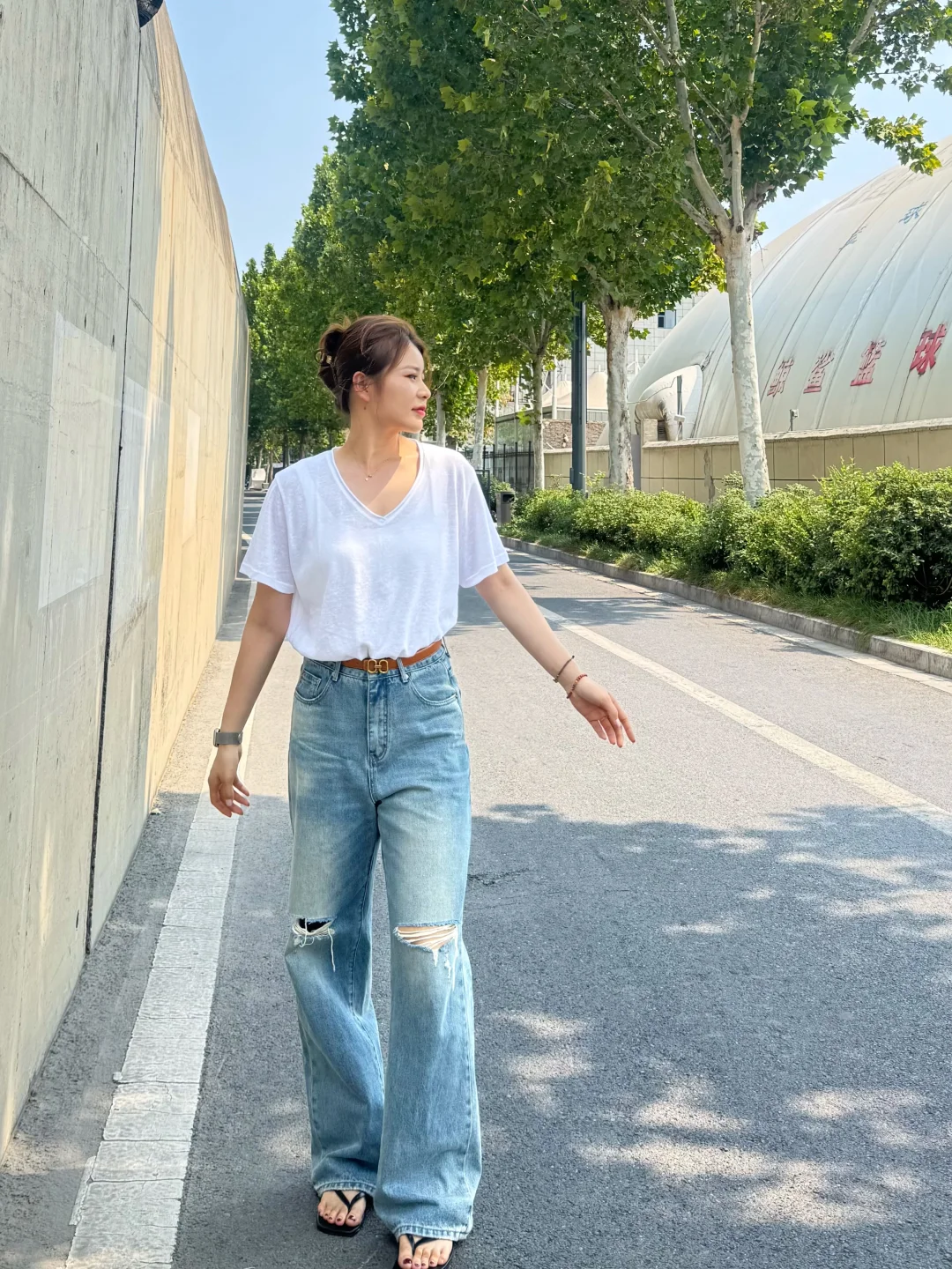 178cm160斤 高妹加长大码牛仔裤