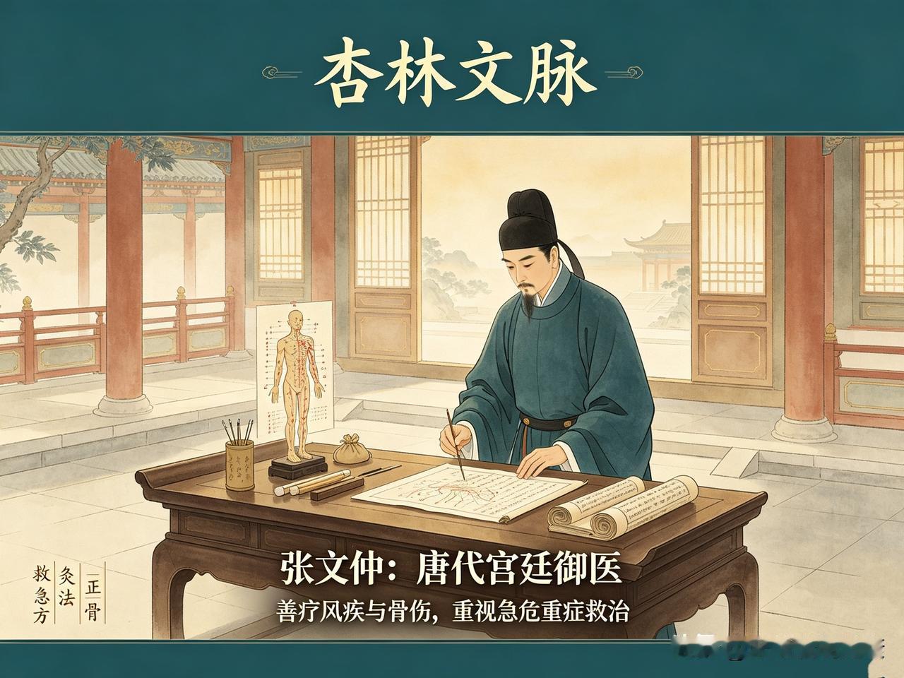 杏林文脉｜张文仲：唐代宫廷御医，善疗风疾与急危重症

你知道吗？在唐代宫廷医家中