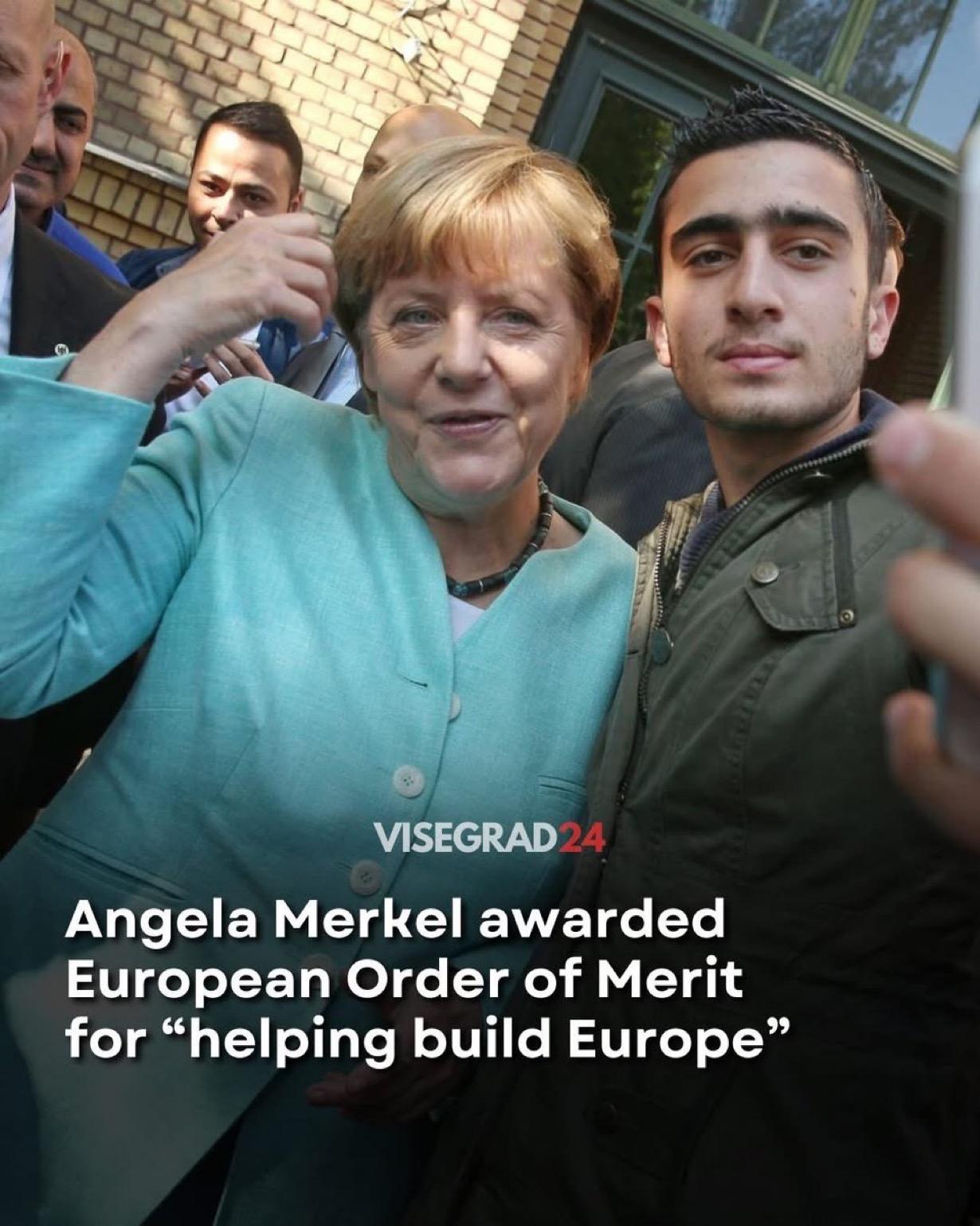 德国前总理安格拉·默克尔将成为首批获得欧洲功勋勋章的获奖者之一，该勋章由欧洲议会