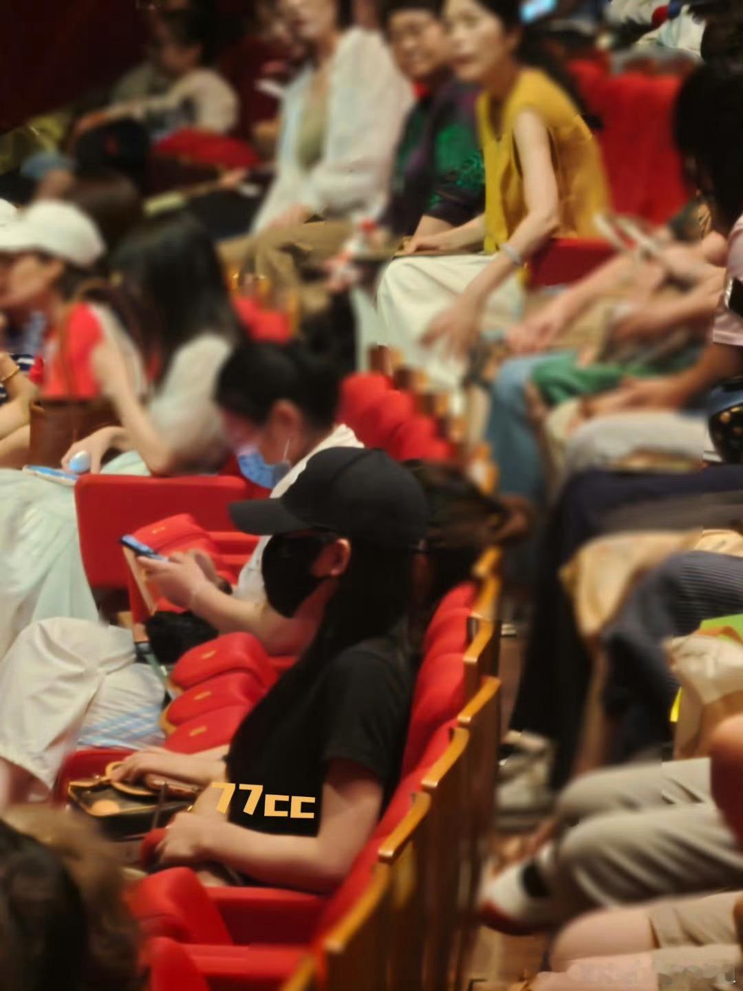 陈丽君去看戏又被认出来了上面的几位姐姐在演我 