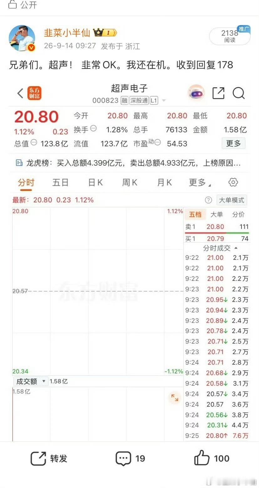 超声。有点意思！仙哥就一句话：拿住了，坐稳扶好。好戏在后头。 ​​​新来的兄弟姐