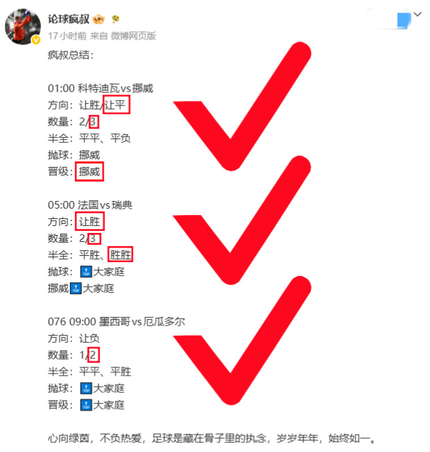 疯叔继续疯！绿茵场上不败传说+神话！所有的战绩不用嘴说，每一天的战绩各位请看，这