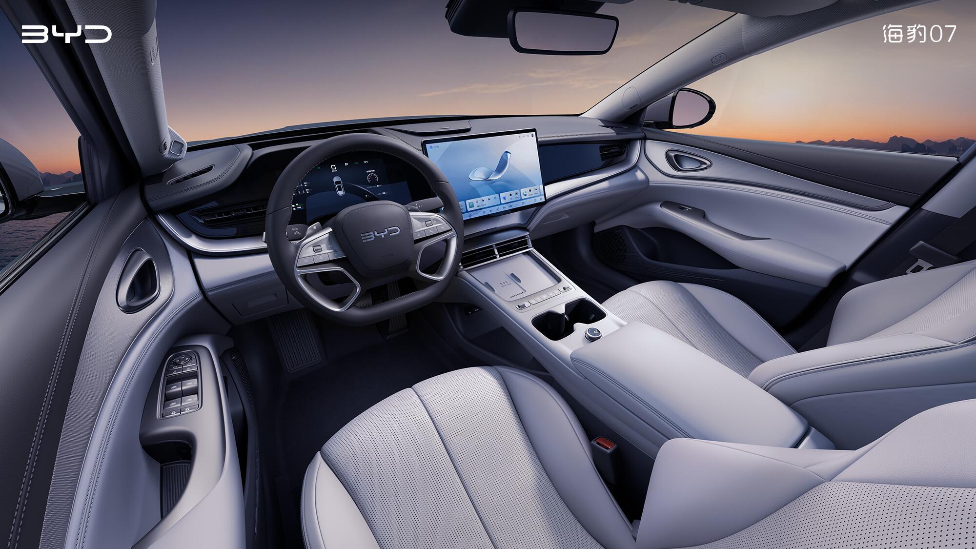 海豹07EV内饰抢先看！感觉整体还不错呀 