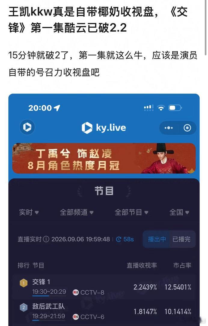 交锋开播，王凯的抗剧能力🐮～ ​​​