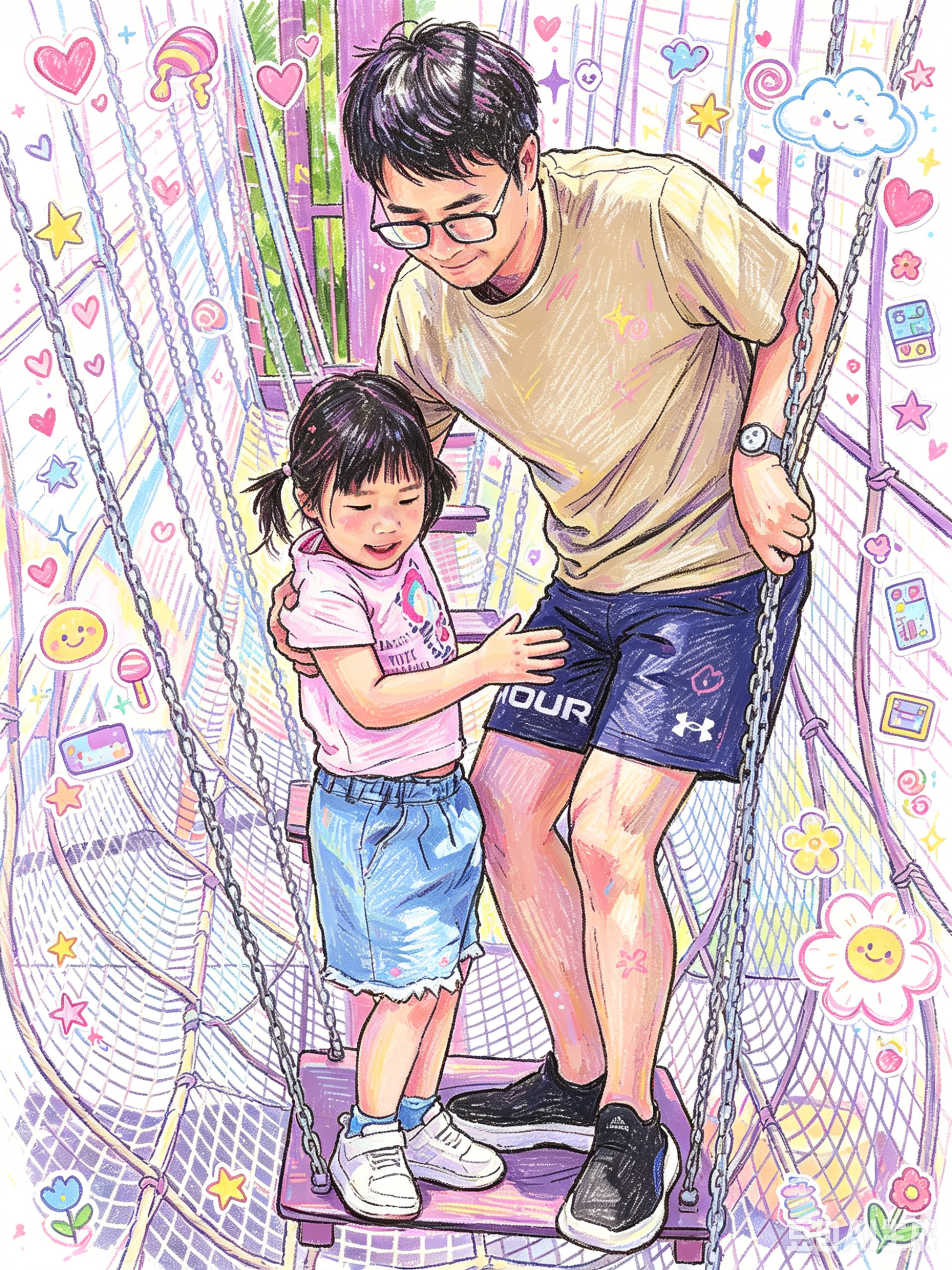 祝自己父亲节快乐。豆包的P图真是深得我心呀～