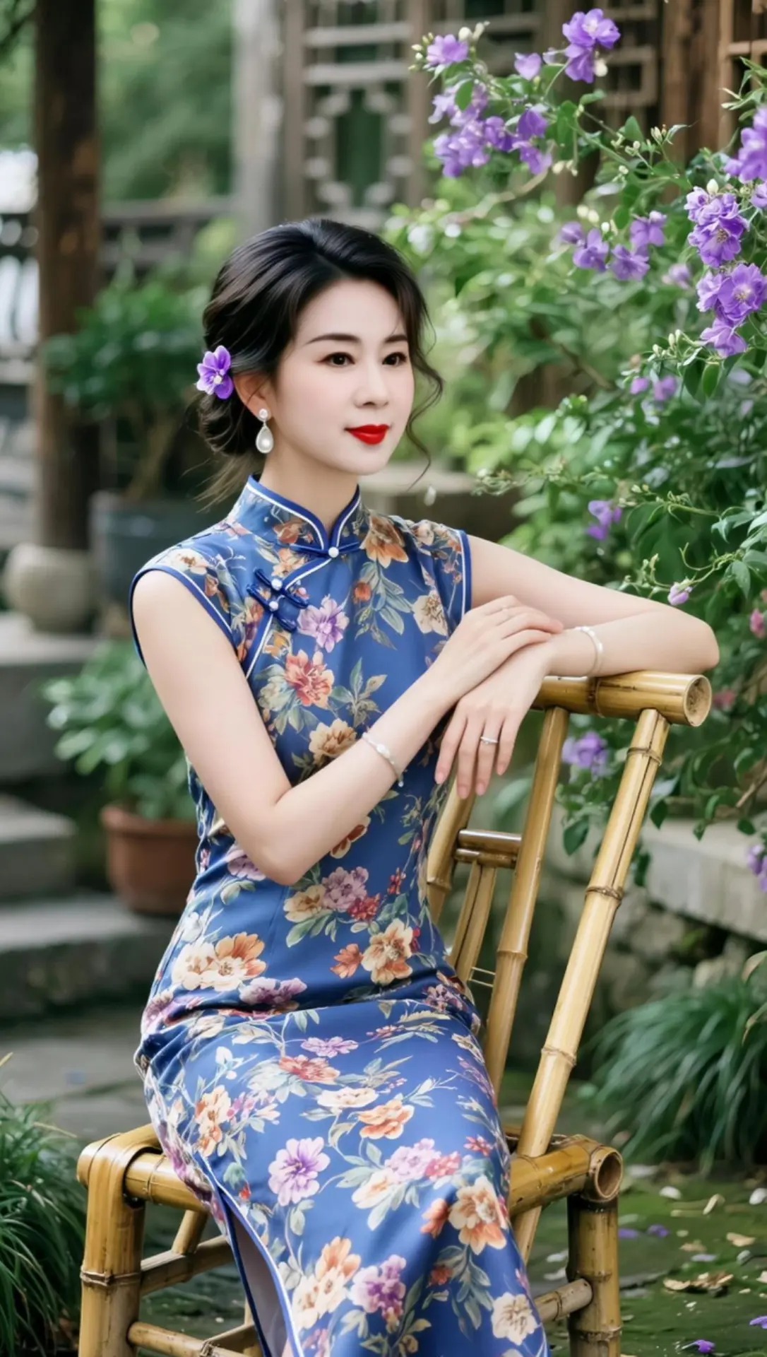 AI民国庭院写真 ai创作