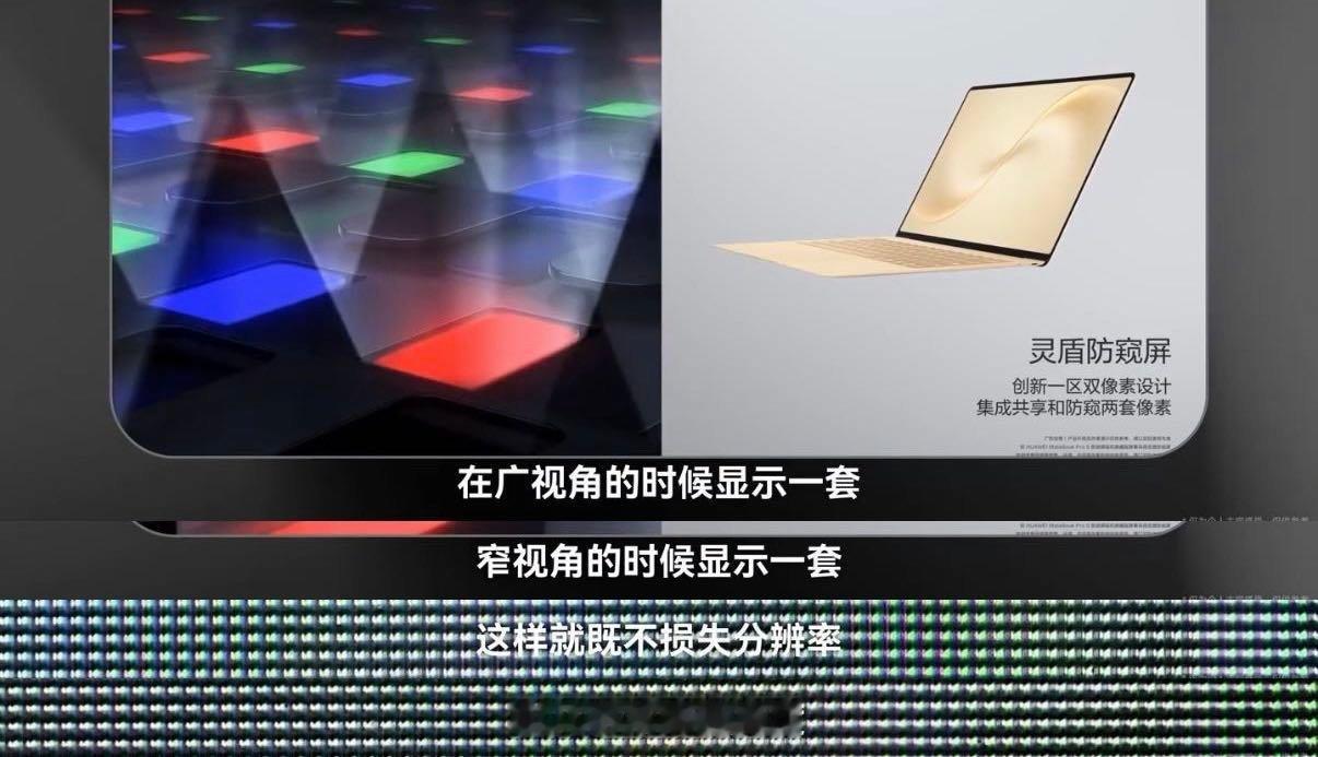 华为灵盾防窥屏技术 从发布会信息看，这块屏的功耗控制也不错。防窥功能不额外耗电，