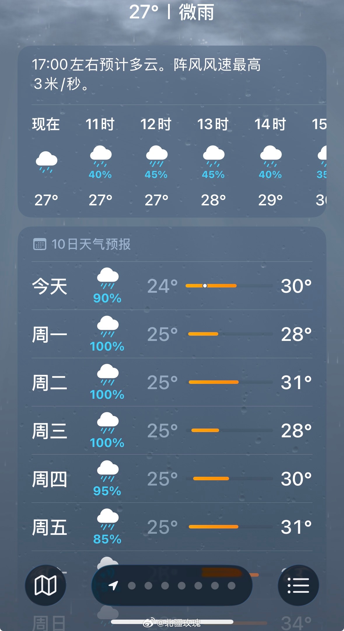 大半夜暴雨。今早没电。白天还在下，还我美好周末
