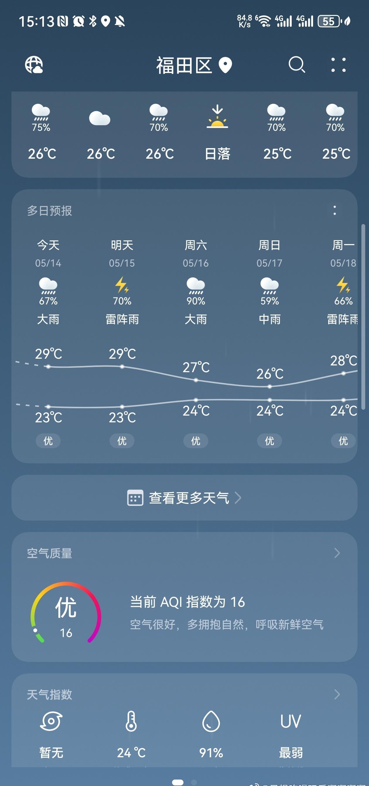 大暴雨短信收了几次了 也没下多大雨
今天这会子下了 也不算很大
打开窗户 还是暖
