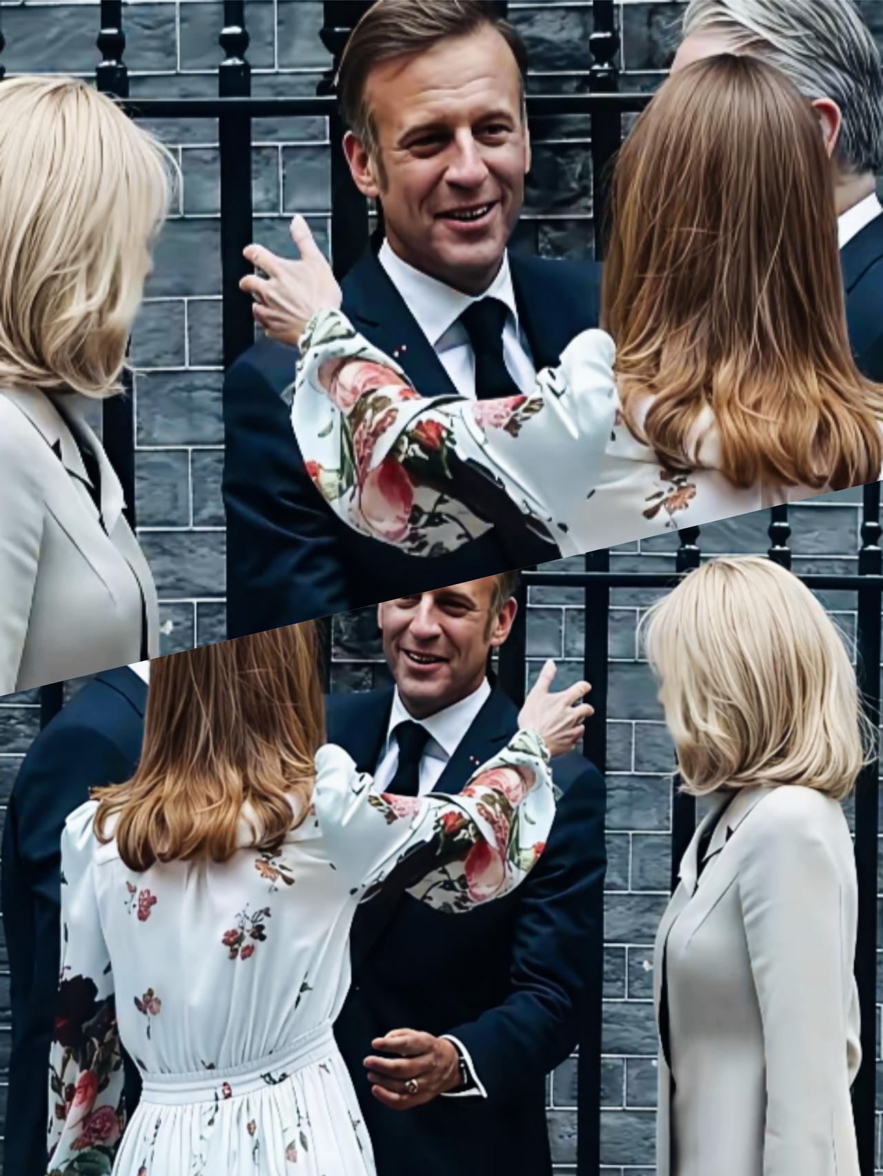 马克龙和斯塔默妻子聊的挺投入啊！
马克龙和斯塔默妻子除了礼节性寒暄，还聊什么话题