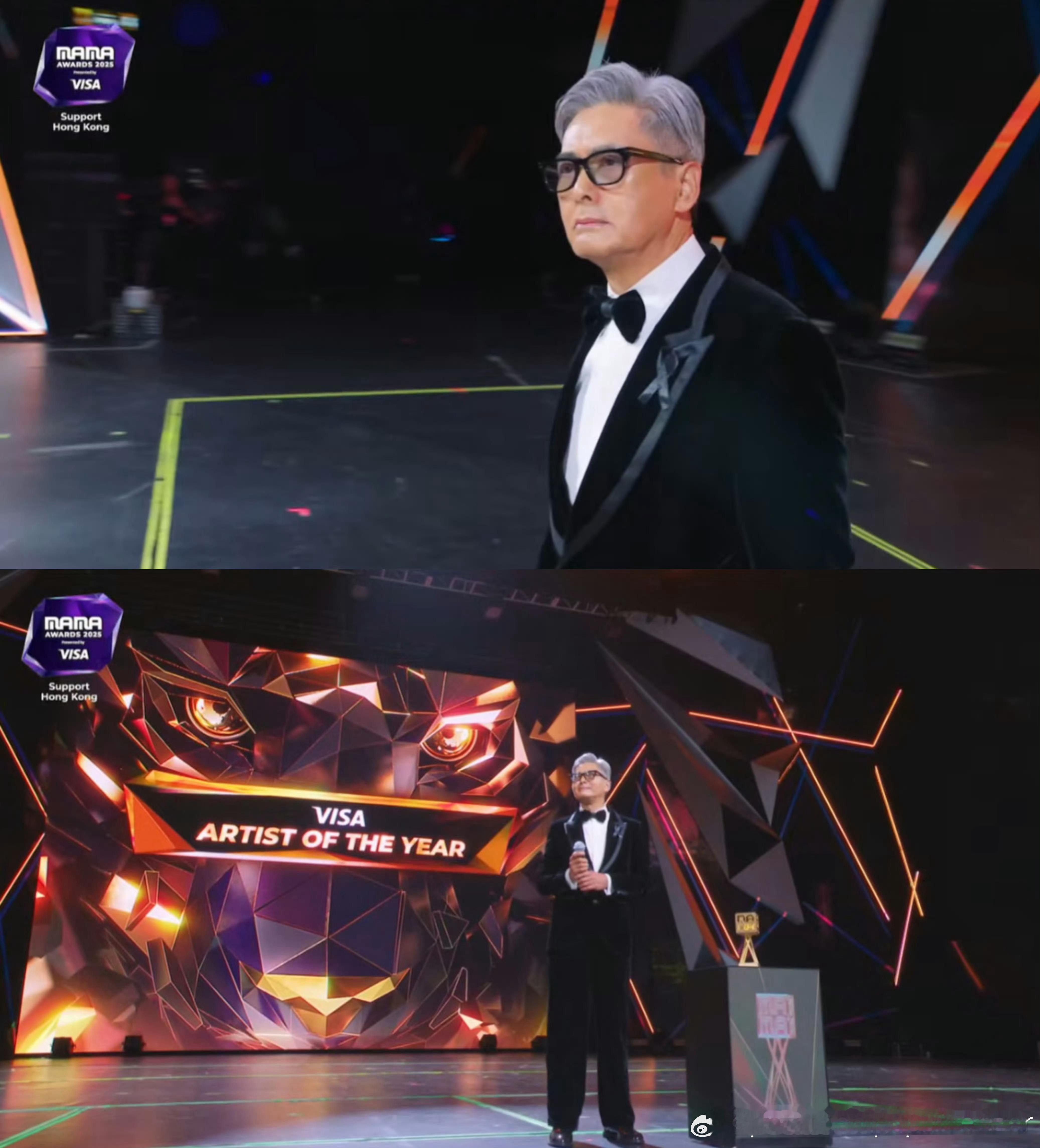 周润发 mama出现在mama上还真是没想到，不过只是颁一个奖而已，也是给足了面