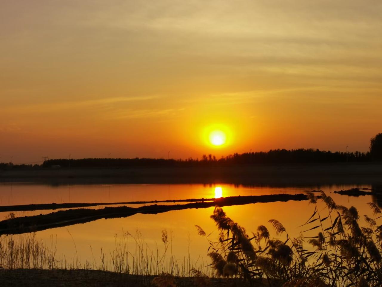 山东宁阳老家风景夕阳