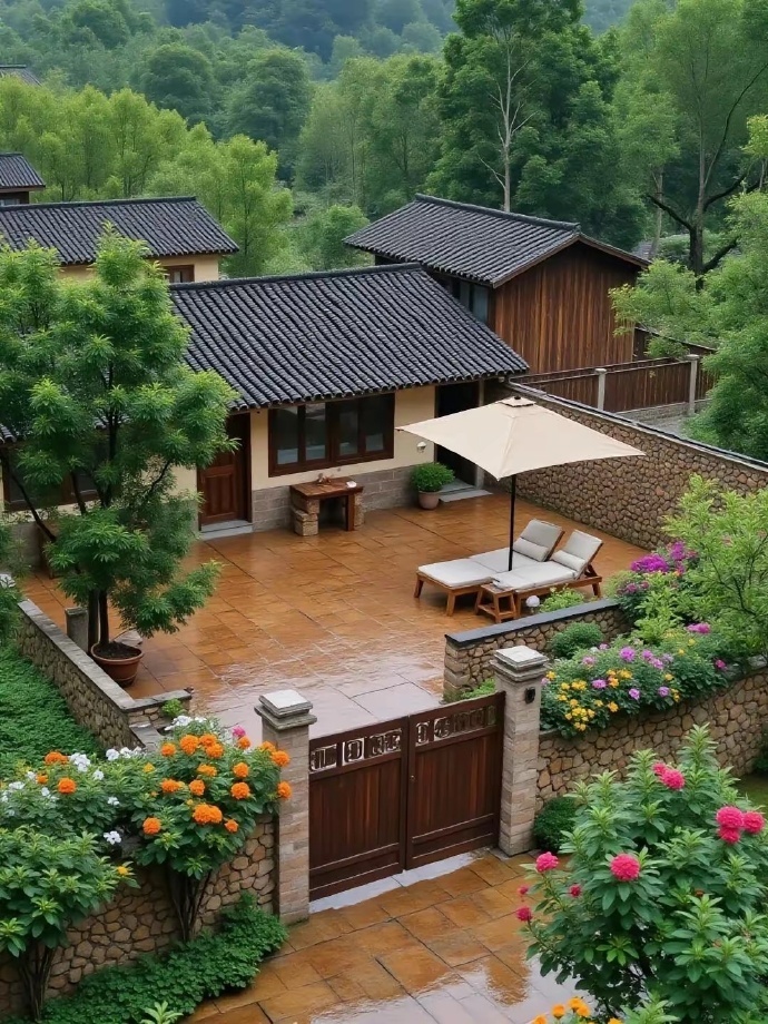 等我退休后，我要在乡下建一套这样的房子养老！ ​​​