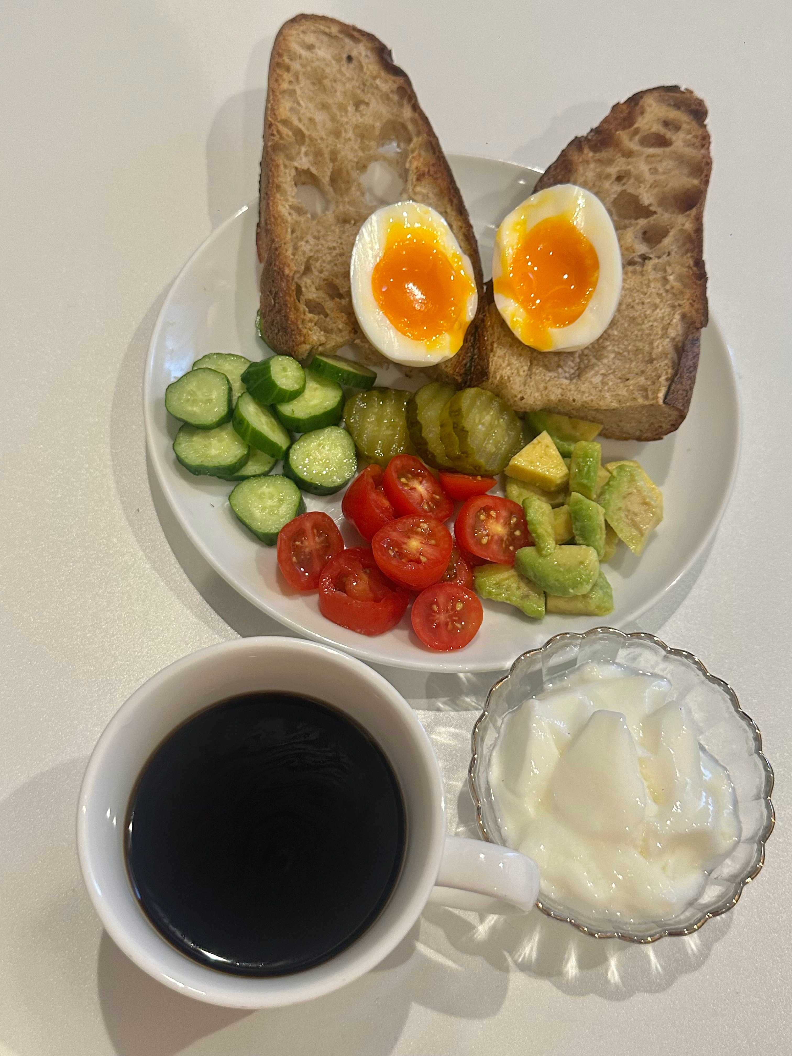 ☕️🥑🧈🥝🍞🥒🍳🍵想坚持早起并且失败的第一天 
