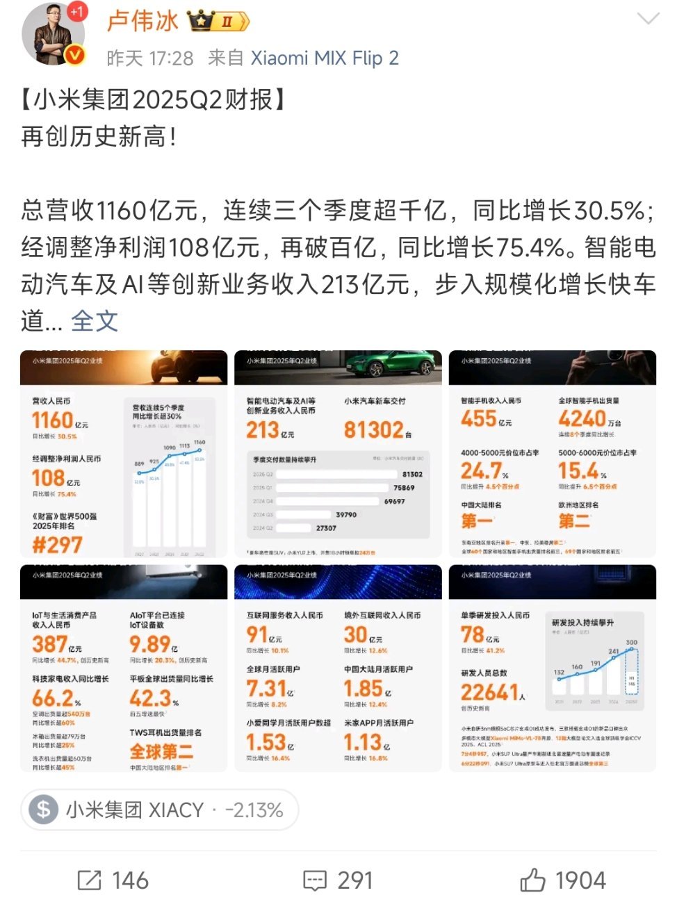 饱和攻击营销的缺点慢慢被放大了，就是如果你要在汽车、手机、IoT、芯片等方面都攻