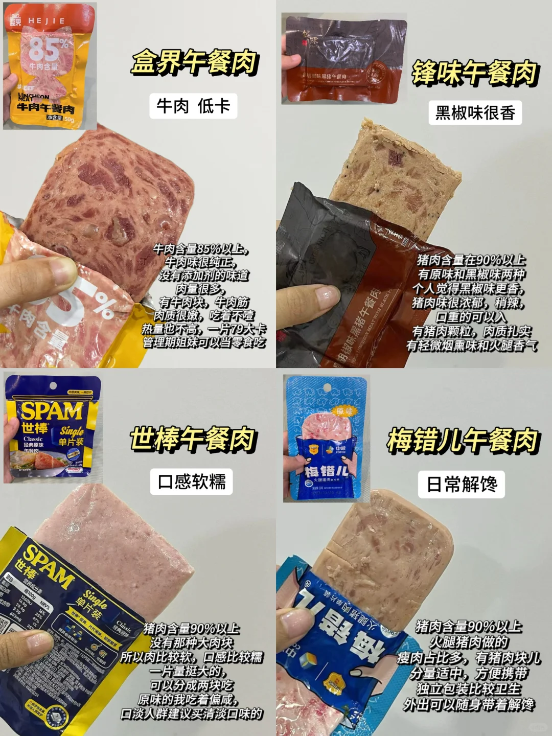 不同午餐肉怎么选？一篇教你看懂