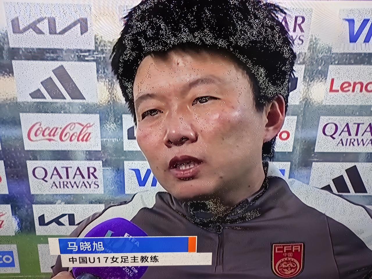 马晓旭在赛后采访中说到，
“我觉得作为我来说，虽然没有跟队员去讲我们最终的目标是