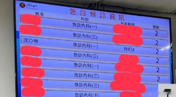 助理否认沈玉琳进ICU台媒曝沈玉琳被送进ICU 29日，台媒曝57岁沈玉琳被紧急