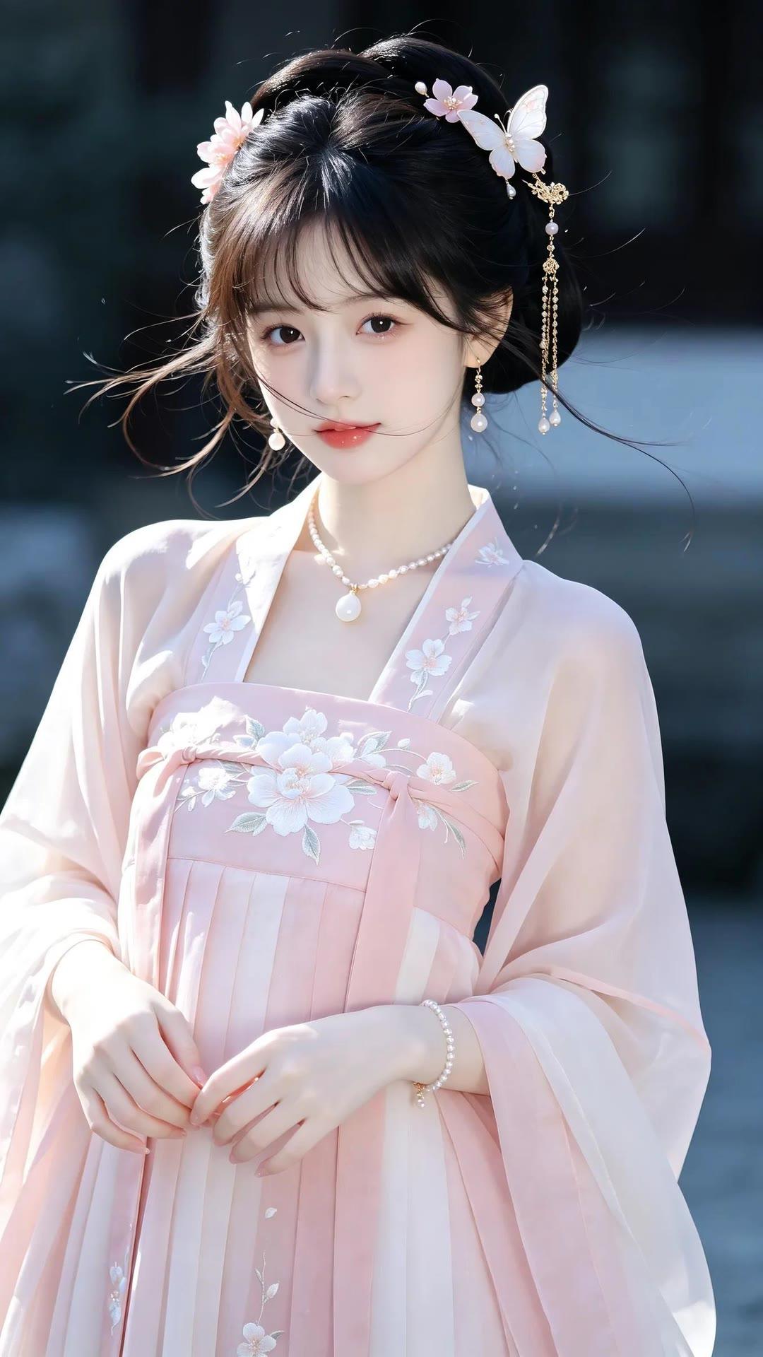 花钿美人笑，粉黛映秋光。