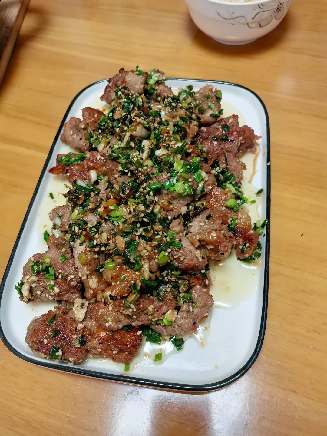 第一次做盐葱猪排，没想到这么成功！